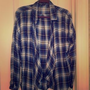 Boutique lightweight plaid cardigan